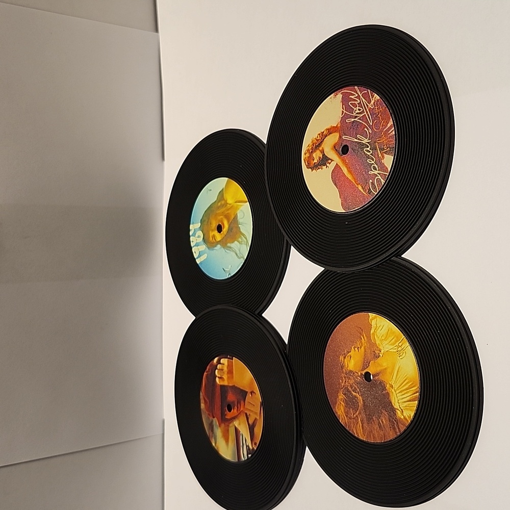 Taylor Swift Rubber Record Coasters set of 4